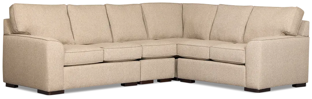Sinclair Brown Fabric Large Two-arm Sectional Sinclair Brown Fabric Large Two-arm Sectional