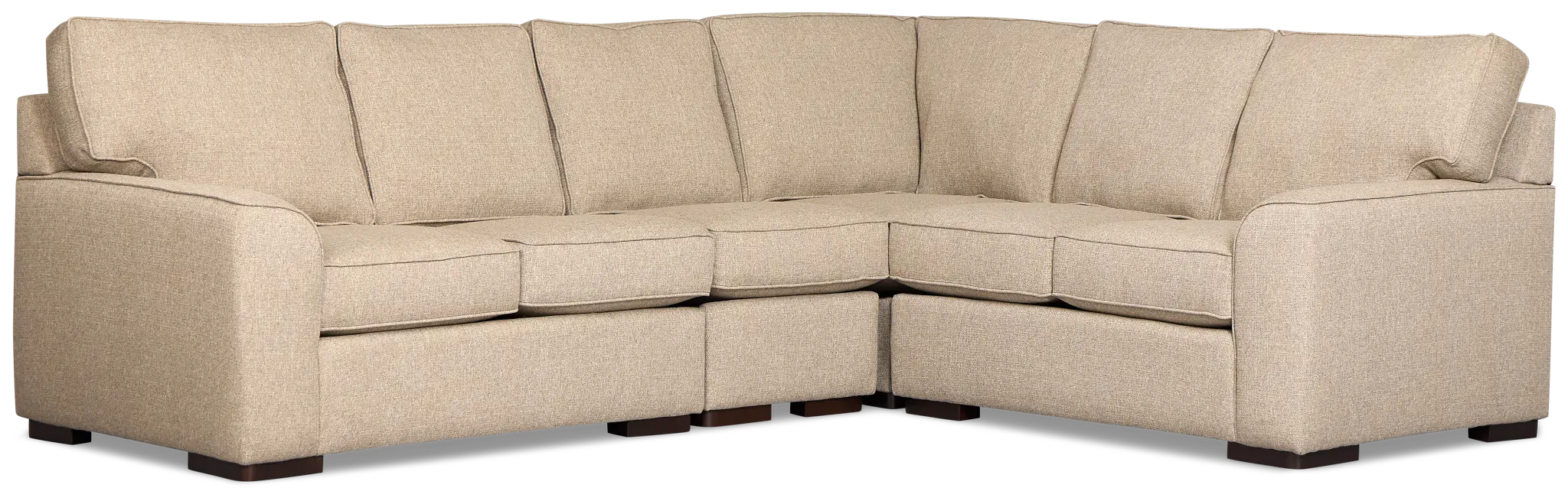 Sinclair Brown Fabric Large Two-arm Sectional Sinclair Brown Fabric Large Two-arm Sectional