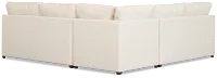 Tate Light Beige Fabric Medium 2-arm Left Cooling Memory Foam Sleeper Sect