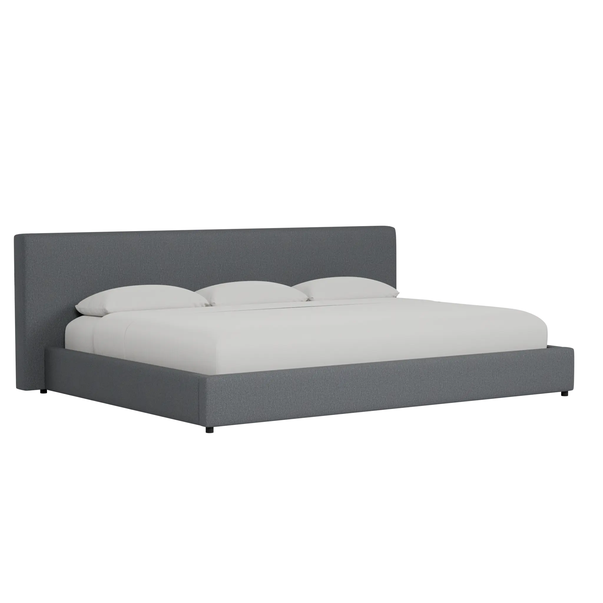 Grayton Delray Dark Gray 44" Upholstered Platform Bed Grayton Delray Dark Gray 44" Upholstered Platform Bed