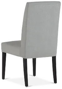 Destination Light Gray Short Slipcover Chair With Dark-tone Leg