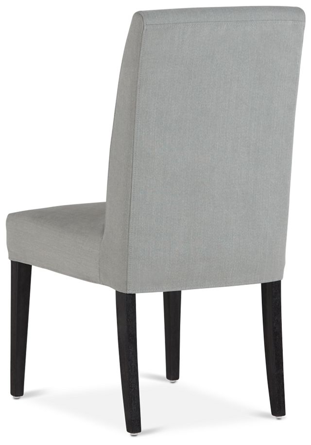 Destination Light Gray Short Slipcover Chair With Dark-tone Leg