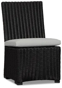 Montecito Black Cushioned Side Chair