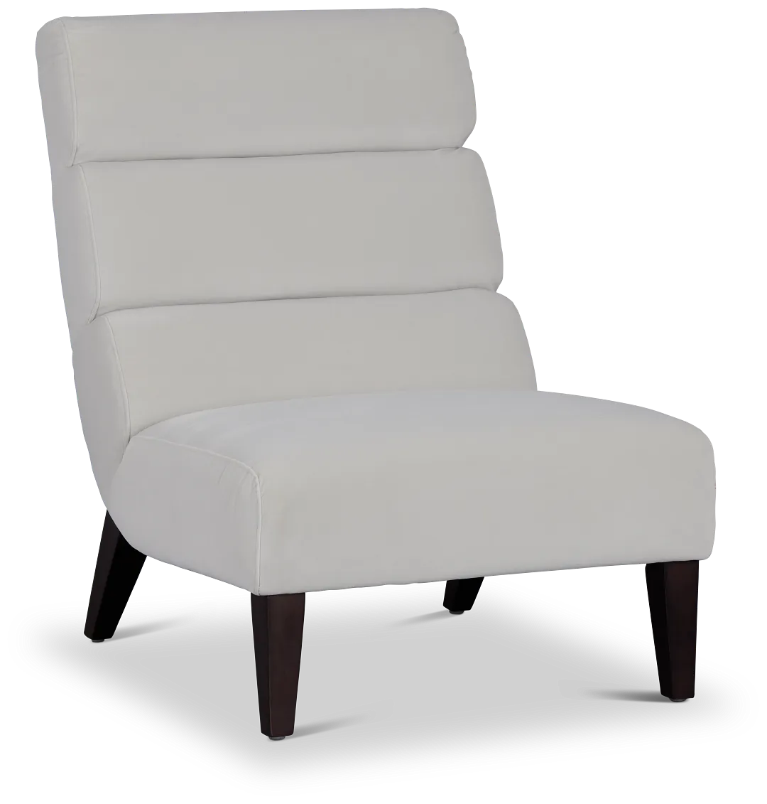 Emily White Velvet Accent Chair