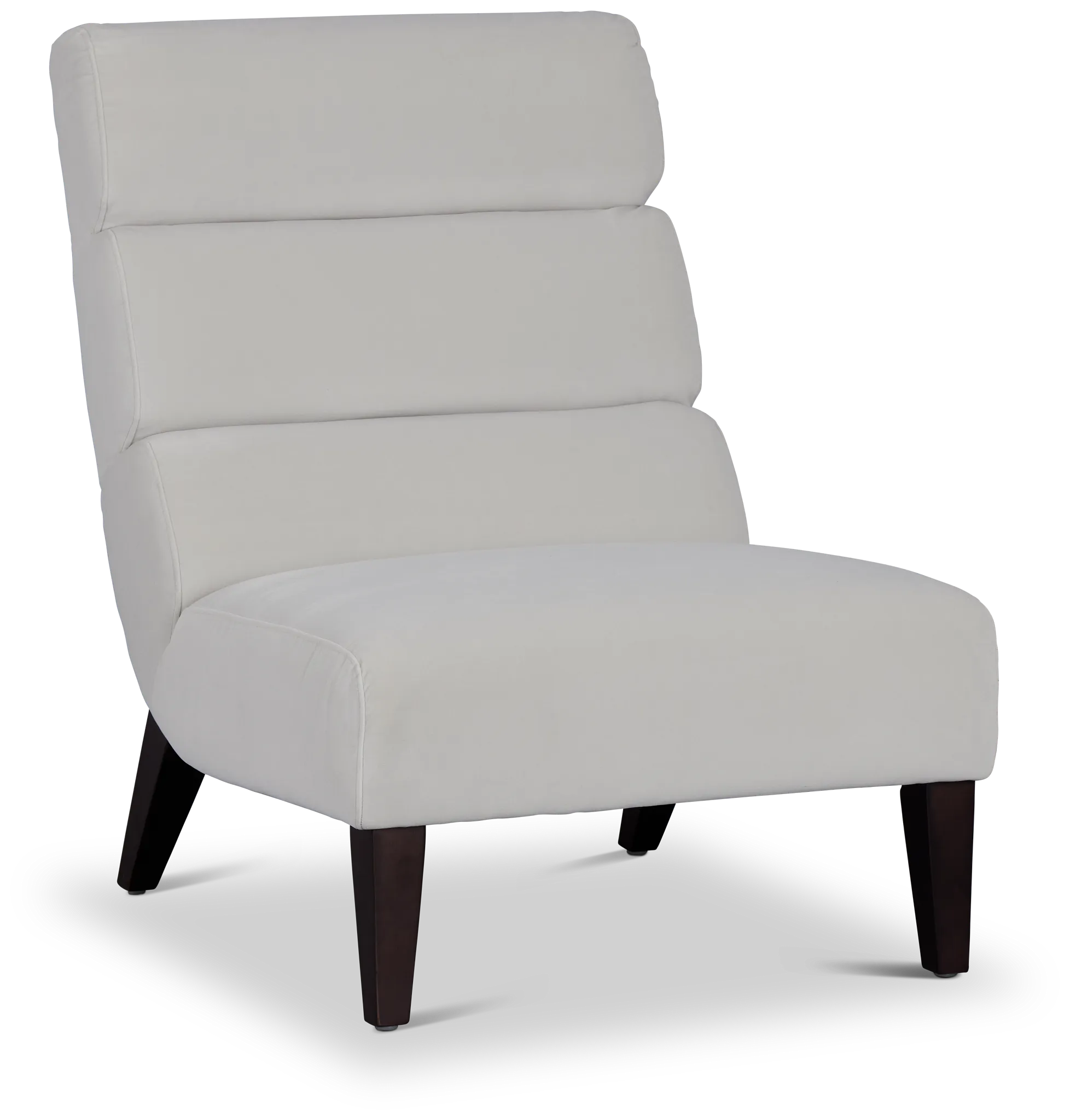 Emily White Velvet Accent Chair