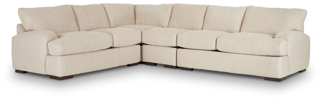 Alpha Beige Fabric Medium Two-arm Sectional