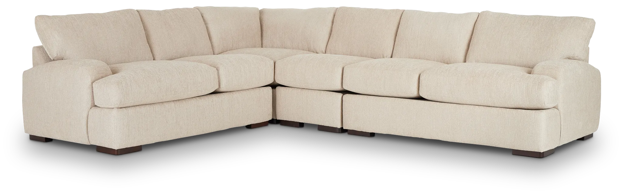 Alpha Beige Fabric Medium Two-arm Sectional
