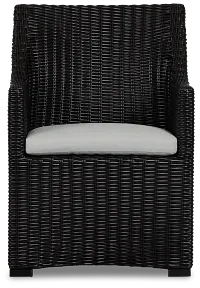 Montecito Black Cushioned Arm Chair