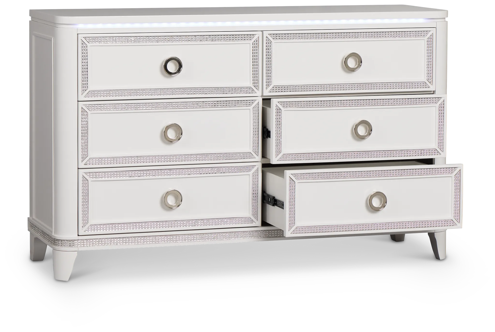 Milan White Youth Dresser