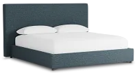 Gayton Elavation Dark Blue 54" Upholstered Platform Bed