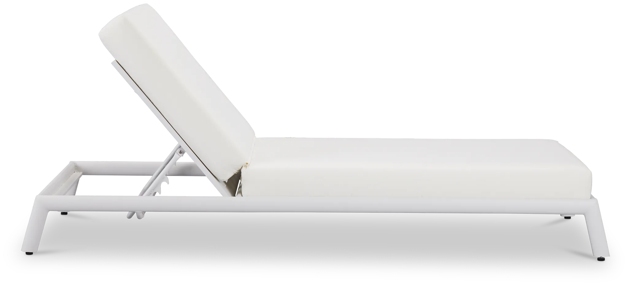 Tortuga White Aluminum Cushioned Chaise