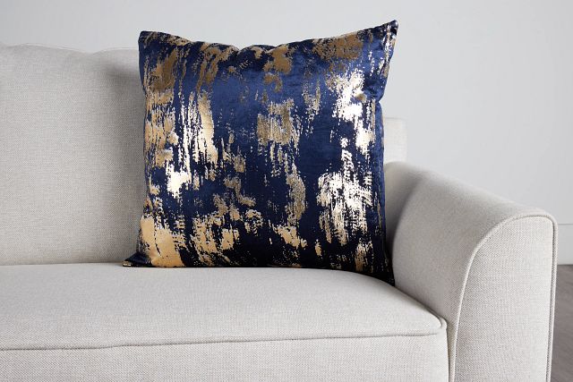 Lola Navy 22" Accent Pillow