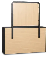 Emory Black Dresser & Mirror