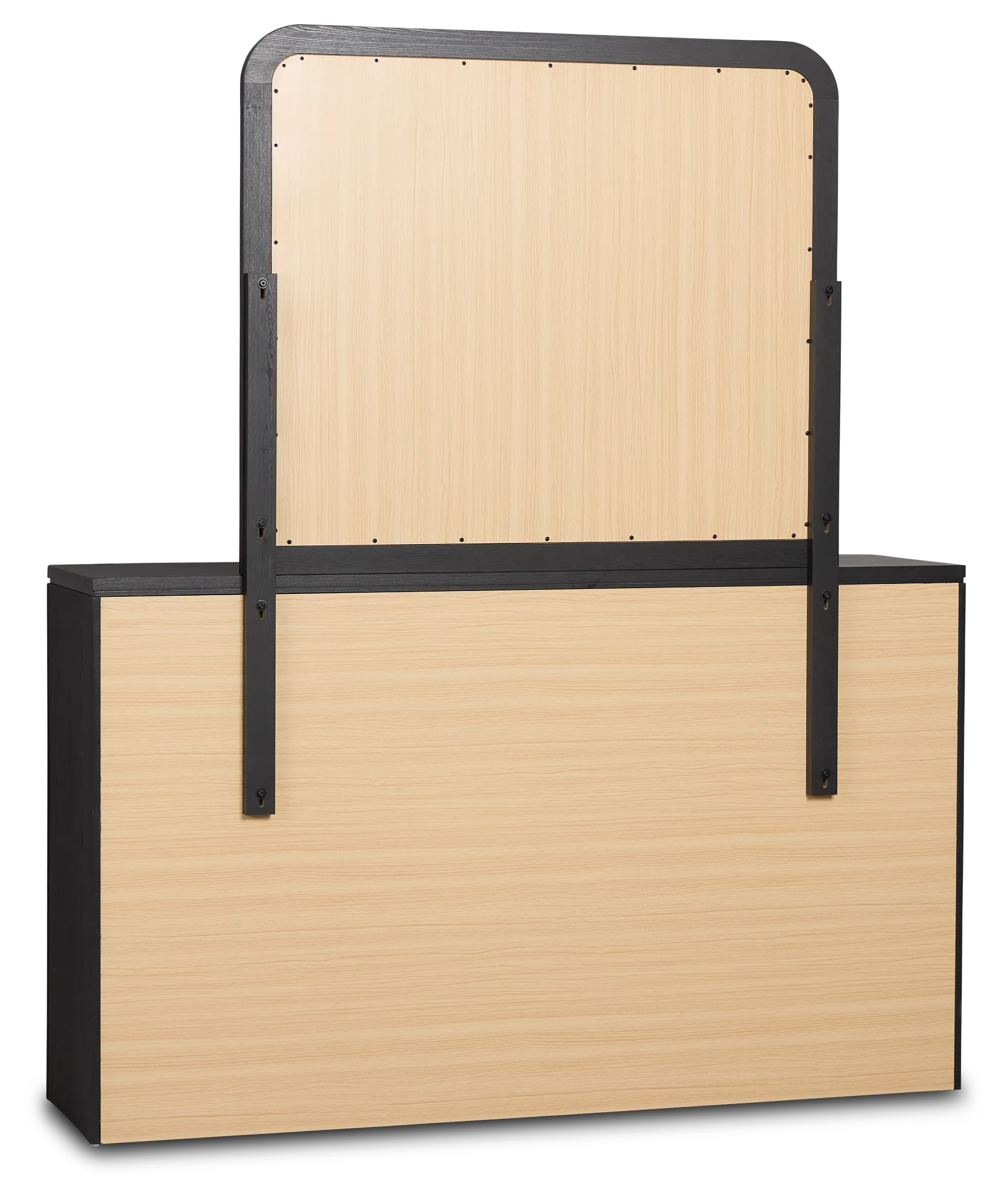 Emory Black Dresser & Mirror