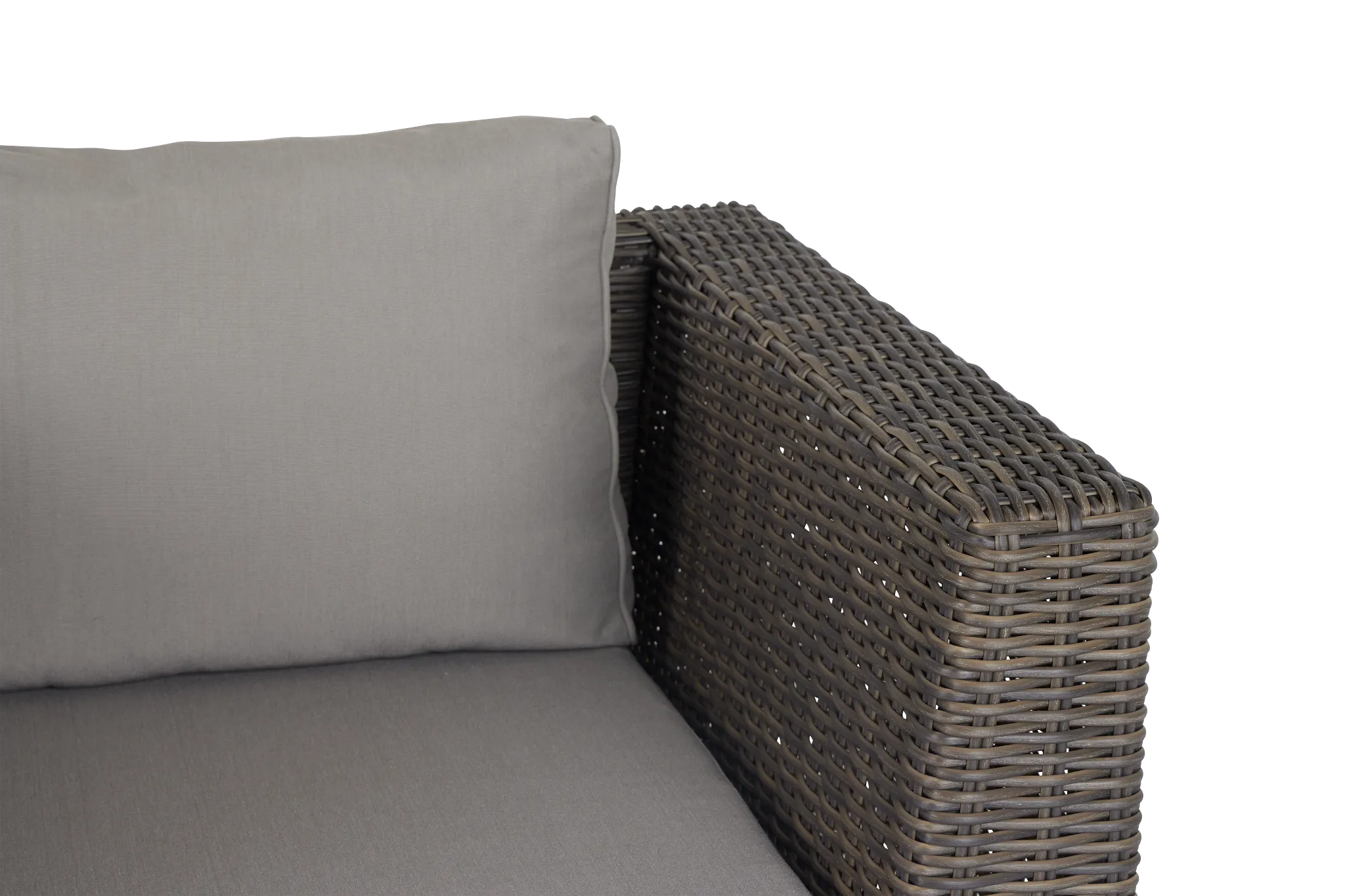Tulum Gray Woven Cushioned Arm Chair