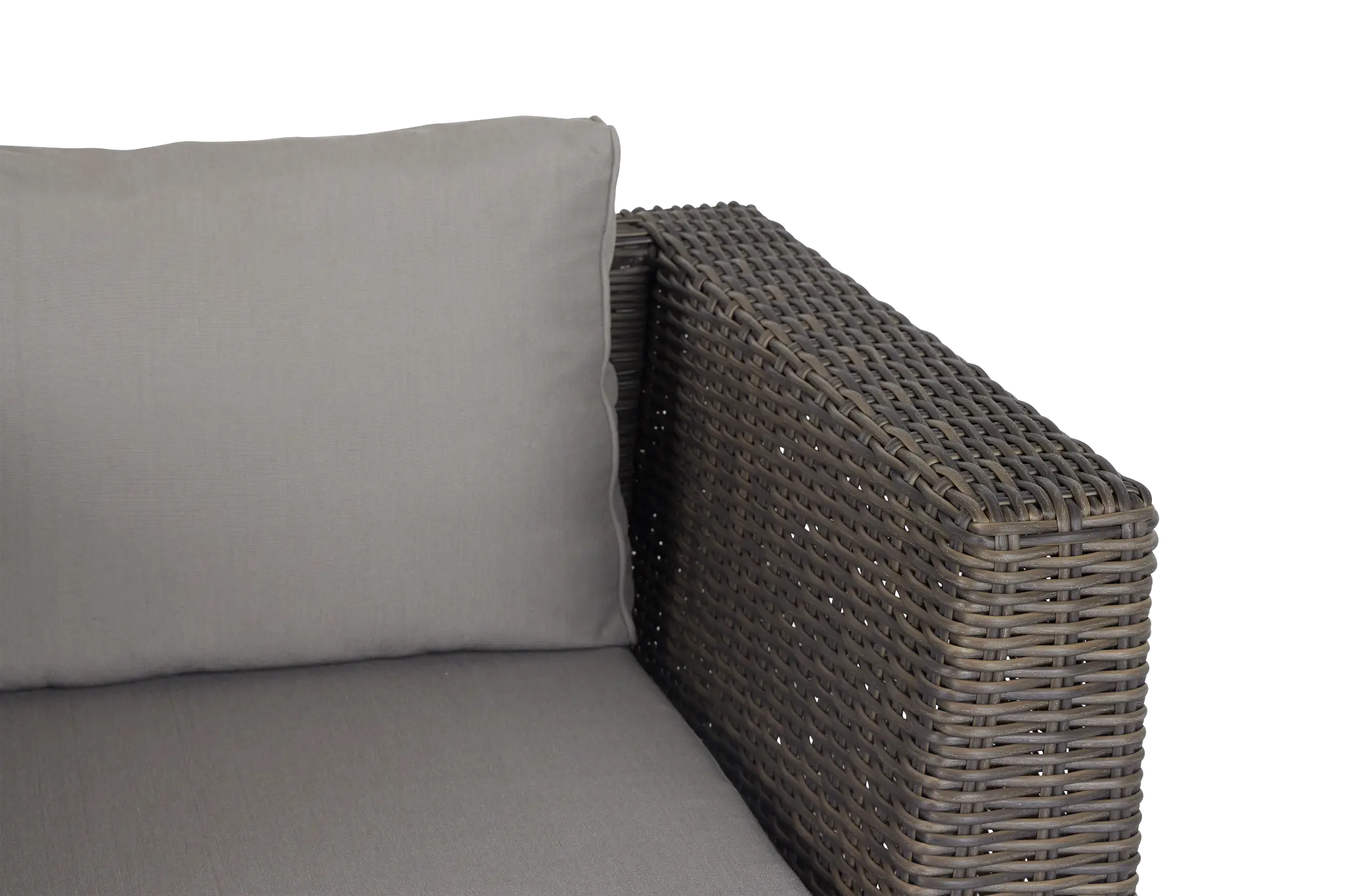 Tulum Gray Woven Cushioned Arm Chair Tulum Gray Woven Cushioned Arm Chair