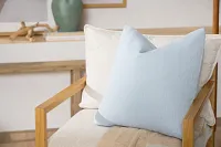 Zeke Light Blue 24" Accent Pillow