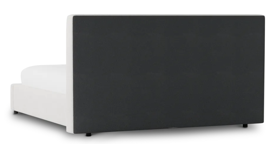 Grayton Linen Light Beige 44" Upholstered Platform Bed