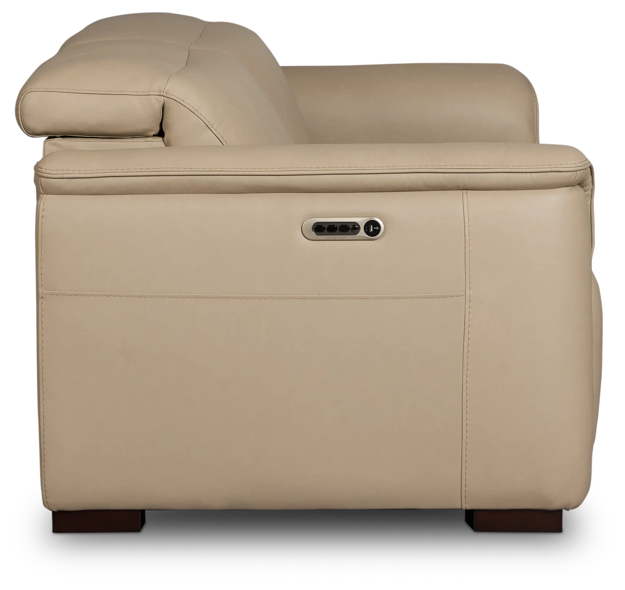 Flexsteel Brodie Taupe Lthr/vinyl Power Reclining Sofa