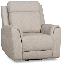 Gavin Beige Fabric Power Lift Recliner