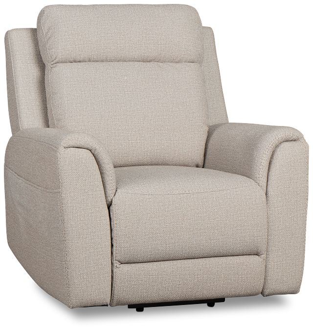 Gavin Beige Fabric Power Lift Recliner