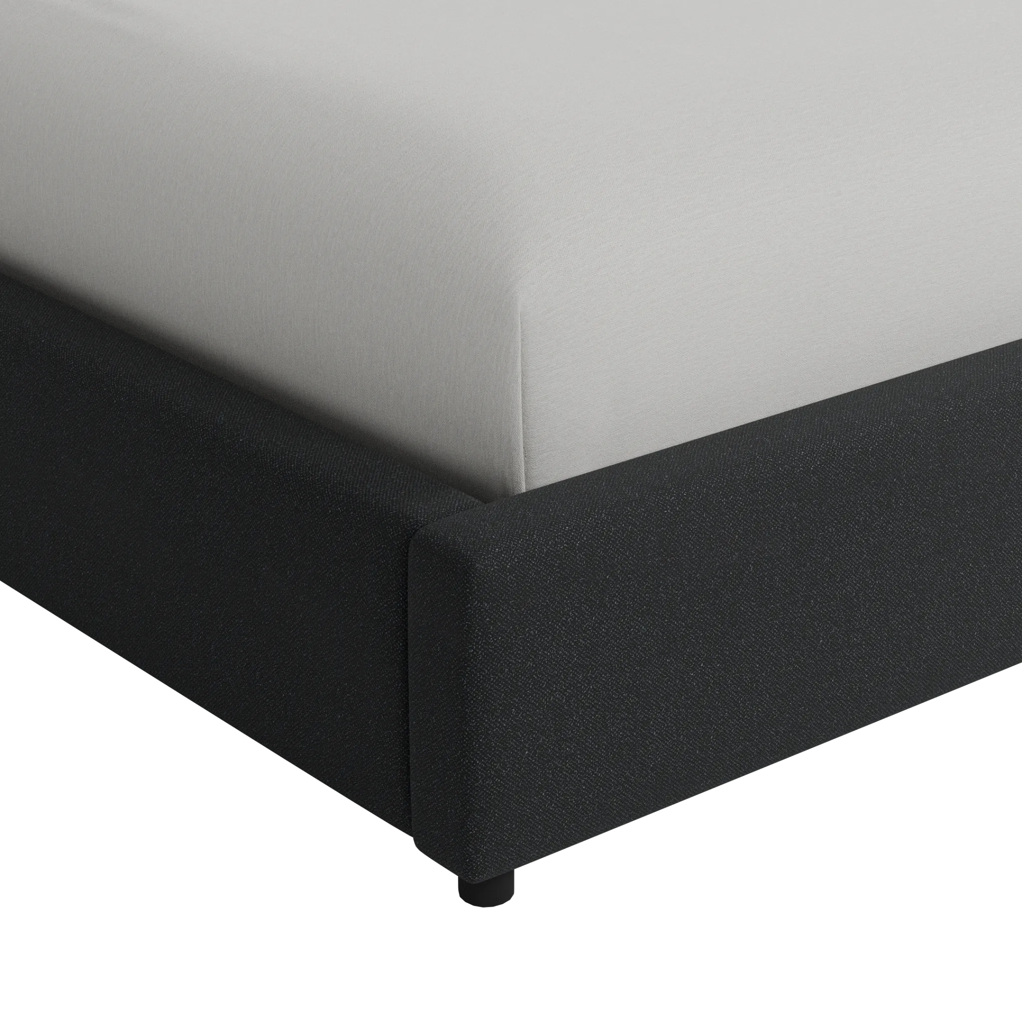 Grayton Elite Black 44" Upholstered Platform Bed