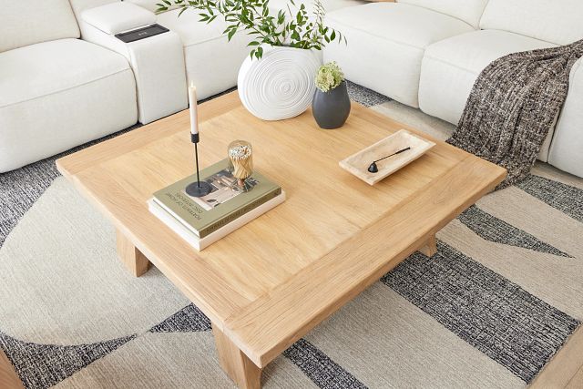 Carley Light Tone Square Coffee Table