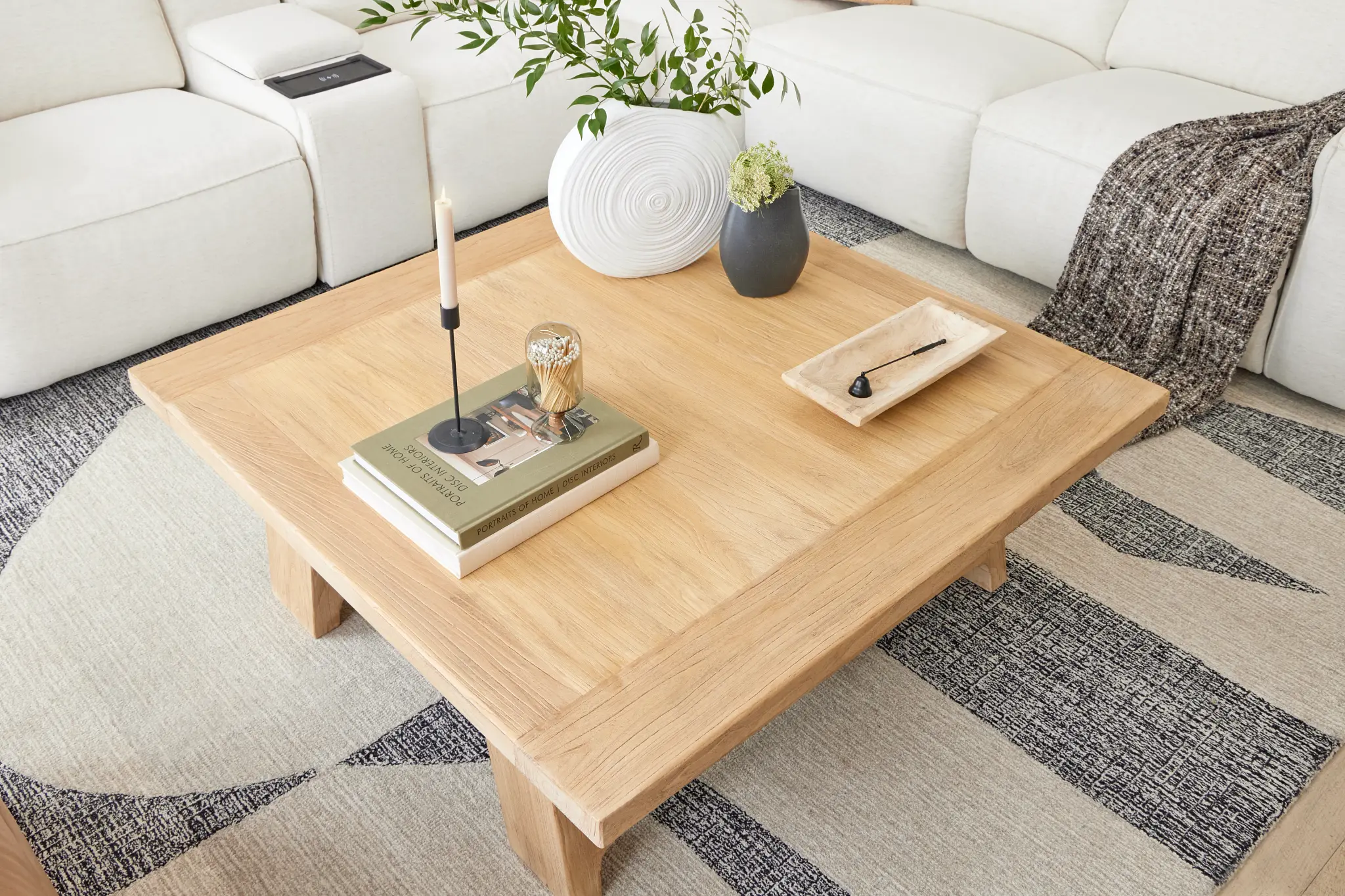 Carley Light Tone Square Coffee Table Carley Light Tone Square Coffee Table