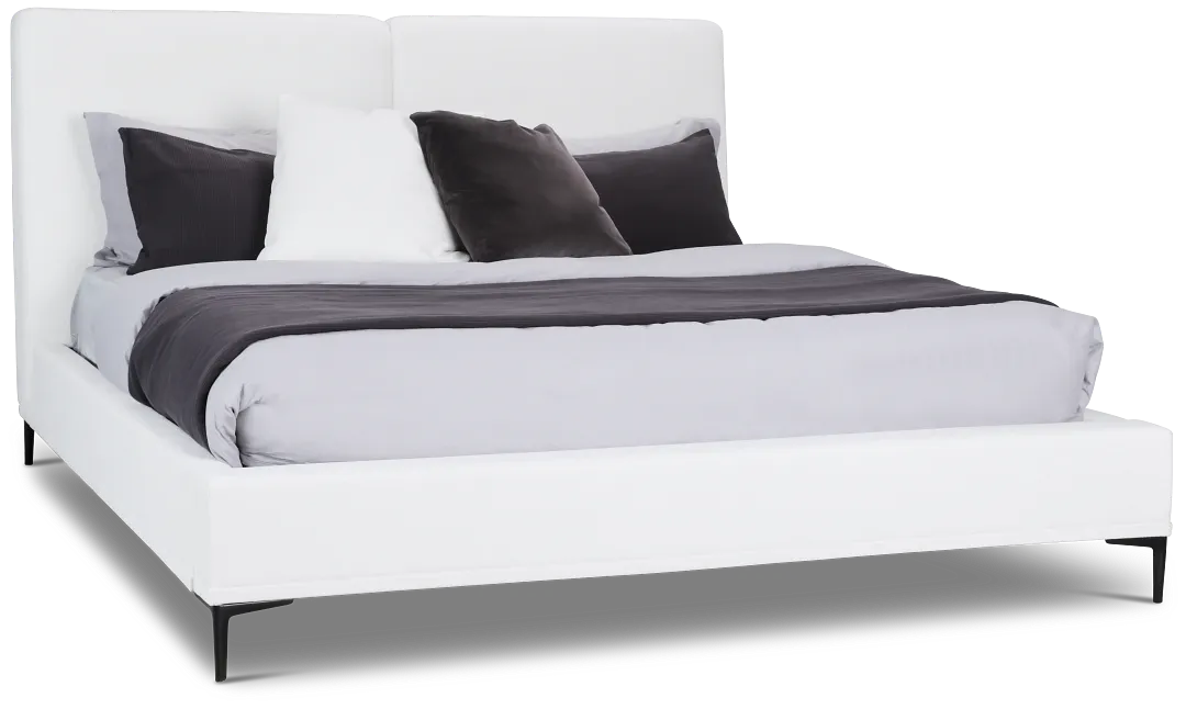 Emit Ivory Uph Panel Bed