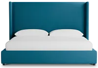 Captiva Joya Teal 60" Upholstered Shelter Bed