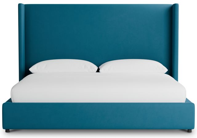 Captiva Joya Teal 60" Upholstered Shelter Bed