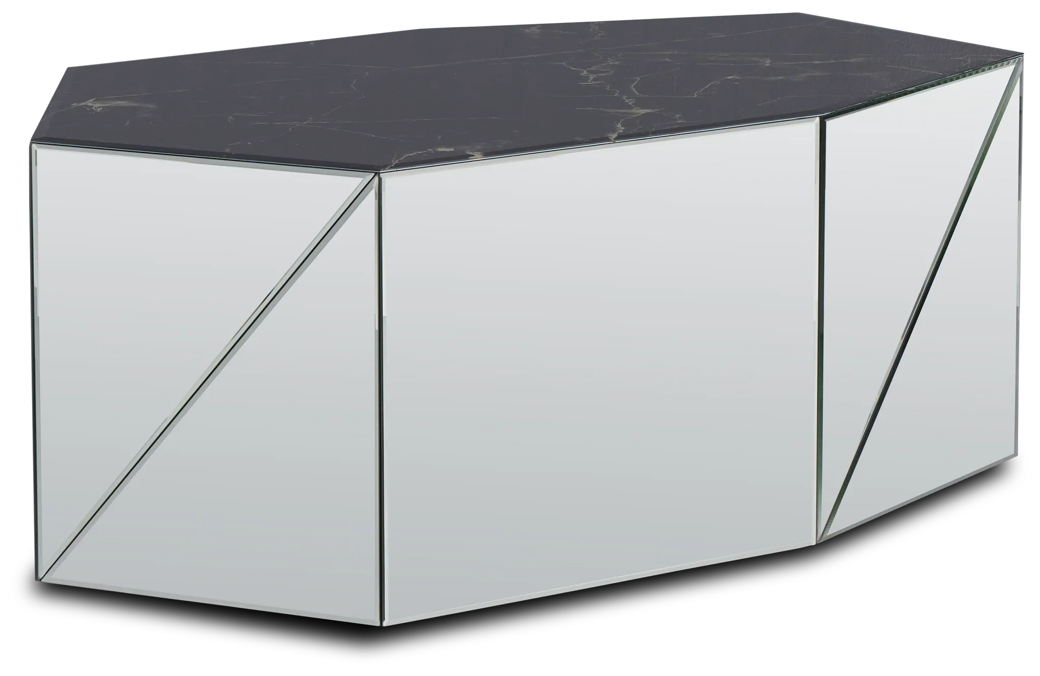 Alexia Black Mirrored Coffee Table