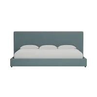 Grayton Sutton Blue 54" Upholstered Platform Bed