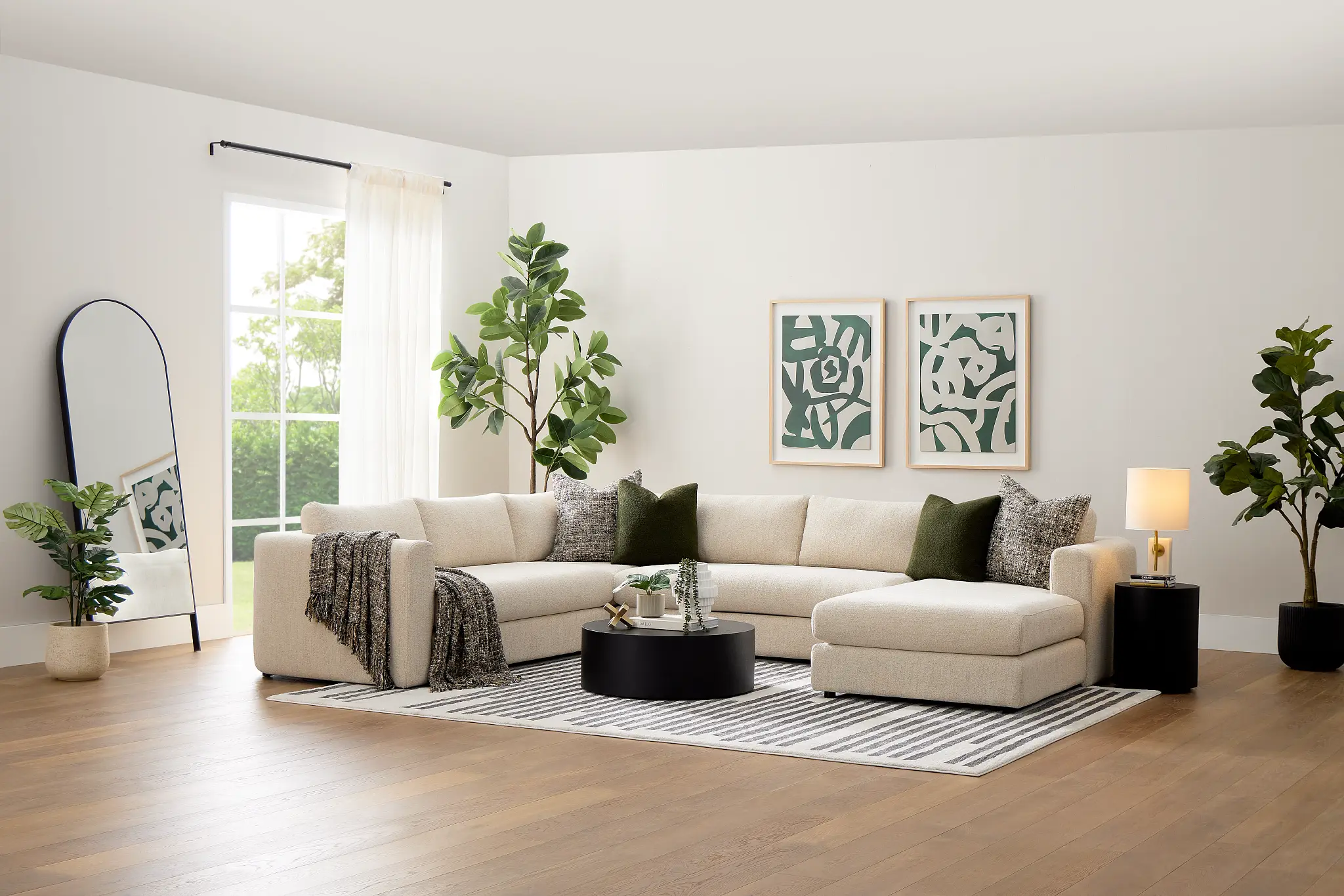 Alma Light Beige Fabric Medium Right Chaise Sectional Alma Light Beige Fabric Medium Right Chaise Sectional