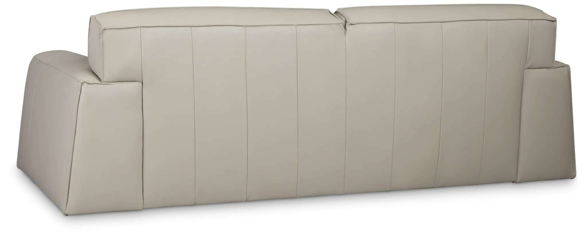 Blanca Gray Leather Sofa