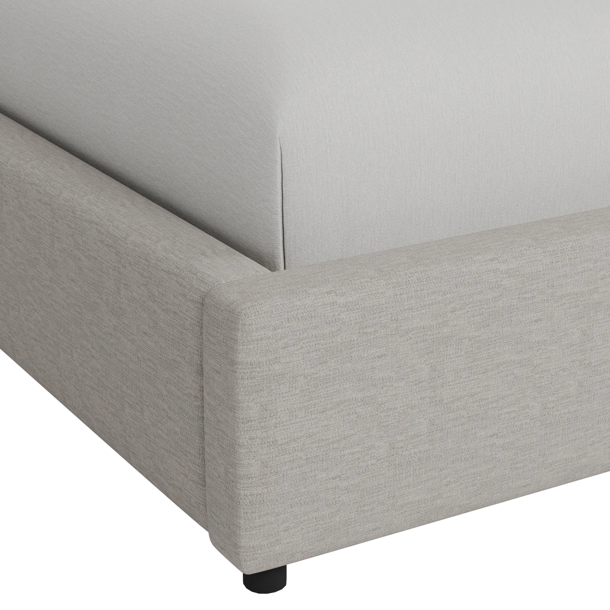 Grayton Maguire Pewter 44" Upholstered Platform Bed