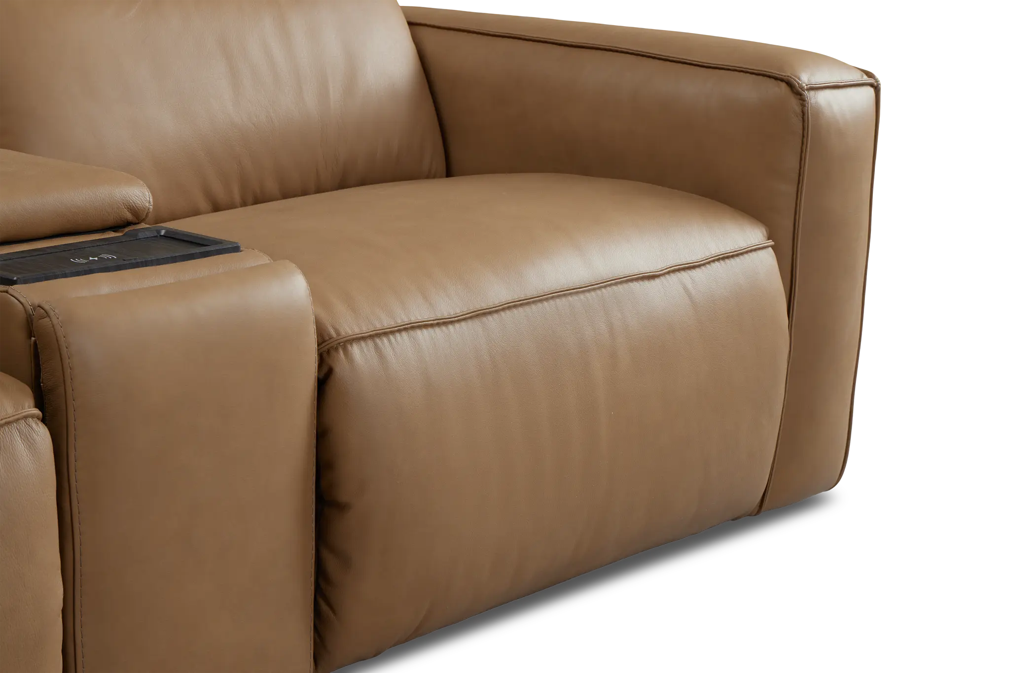 Ryland Brown Lthr/vinyl Medium Dual Power 2-arm Reclining Sectional Ryland Brown Lthr/vinyl Medium Dual Power 2-arm Reclining Sectional