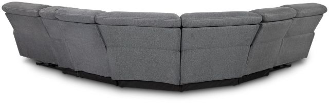 Callum Dark Gray Fabric Medium Dual Power 2-arm Reclining Sectional