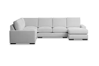 Edgewater Suave White Medium Right Chaise Sectional