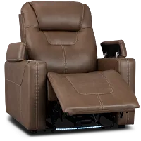 Vantage Dark Taupe Micro Power Recliner
