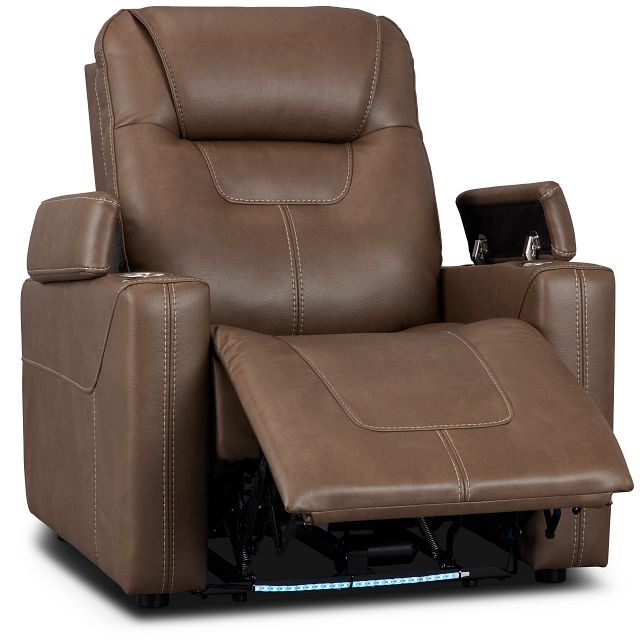 Vantage Dark Taupe Micro Power Recliner