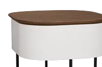 Harlan White Round End Table