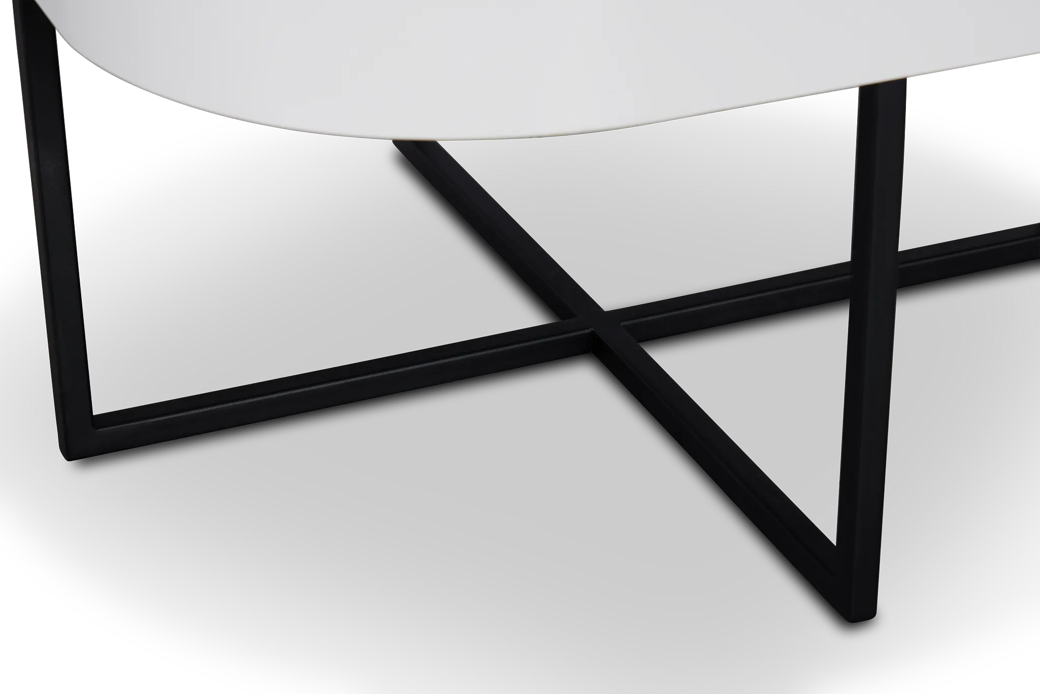 Harlan White Round End Table