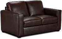 Lane Medium Brown Lthr/vinyl Loveseat