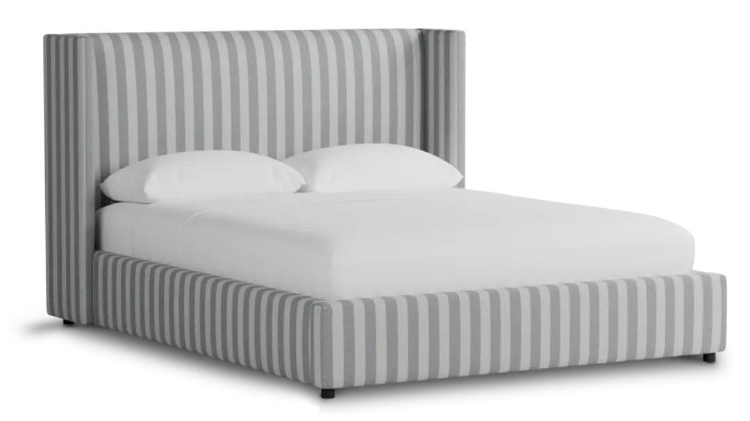 Captiva Sea Lane Light Gray 48" Upholstered Shelter Bed Captiva Sea Lane Light Gray 48" Upholstered Shelter Bed