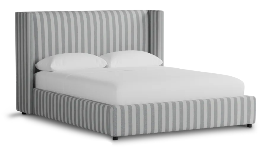 Captiva Sea Lane Light Gray 48" Upholstered Shelter Bed