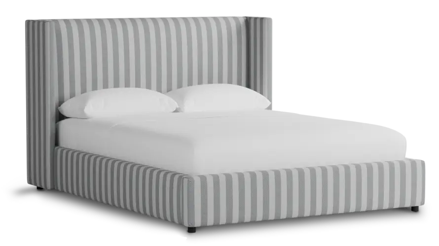 Captiva Sea Lane Light Gray 48" Upholstered Shelter Bed Captiva Sea Lane Light Gray 48" Upholstered Shelter Bed