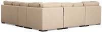 Sinclair Brown Fabric Large Left Cuddler Sectional