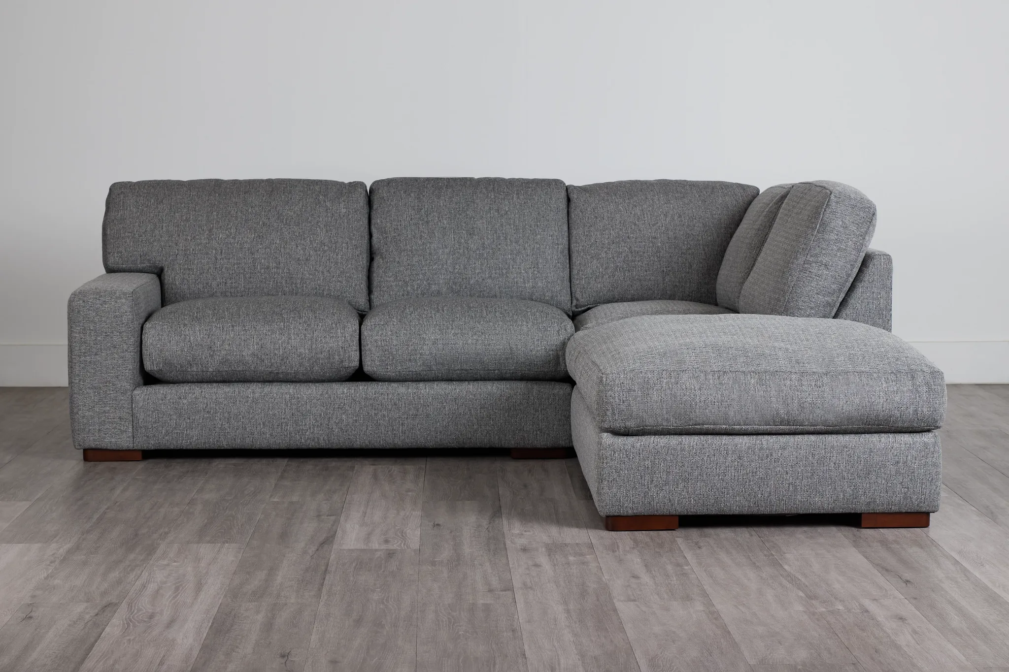 Veronica Dark Gray Down Right Bumper Sectional