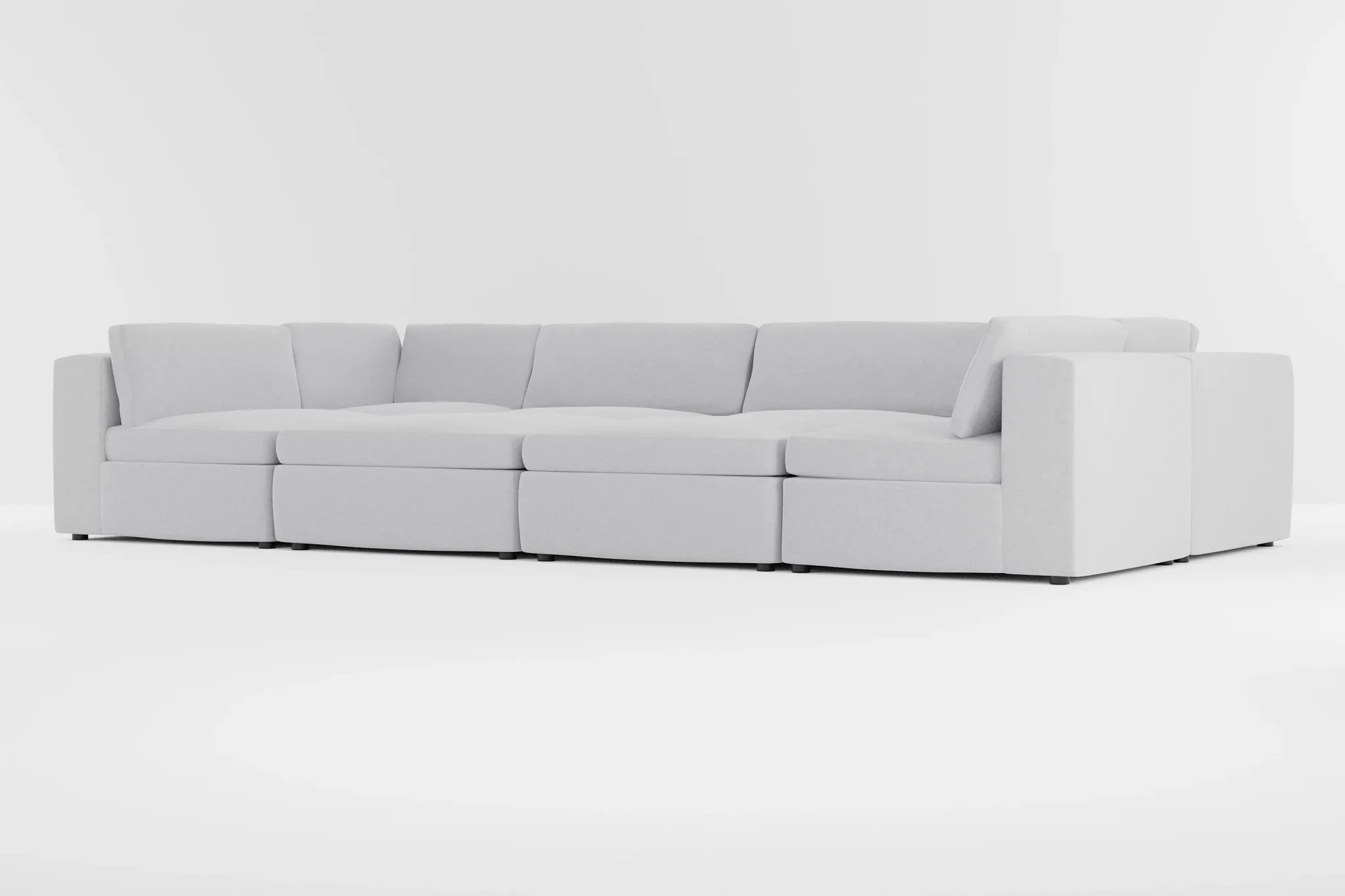 Destin Delray Light Gray Fabric 8-piece Pit Sectional